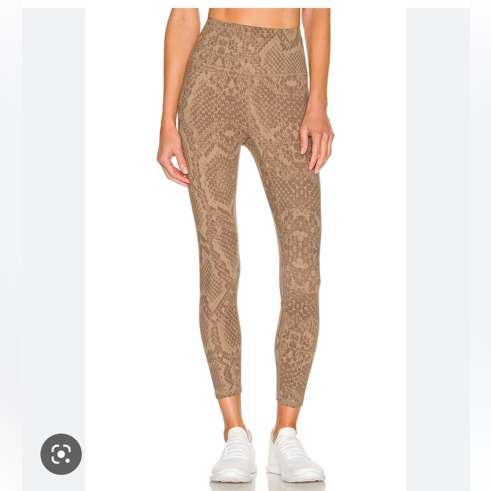 Varley Let's Go High Rise Legging in Khaki Snake print | Out of stock, like new